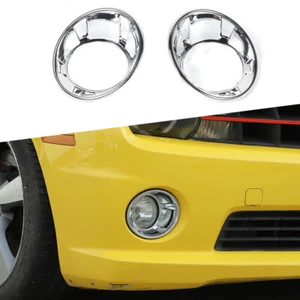 1Pair Front Fog Light Lamp Cover Trim Stickers For Chevy Camaro 2010-2013 Chrome - Picture 1 of 8