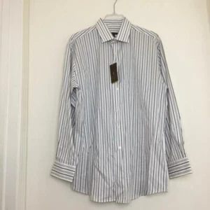 NEW BCBG // ATTITUDE Modern Fit Mens Stripes Shirt Size L16 1/2 32/33 NWT - Picture 1 of 3