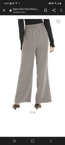 OPEN EDIT Twill Wide Leg Trousers, Nordstrom, Size L, High Rise - Picture 1 of 7