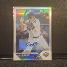 2023 Topps Pro Debut Nick Biddison Silver Refractor Auto #32/99 Dodgers