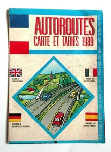 Ancienne carte et tarifs guide des autoroutes 1989 - Imagen 1 de 2