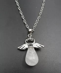 Collier "Mon Ange gardien" en Cristal de roche du Pakistan - Foto 1 di 2