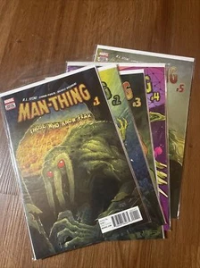 Man-thing #1-5 those who know fear marvel comics NM+ R.L. Stine - Picture 1 of 6