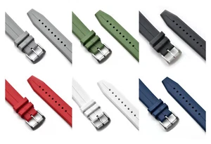 RZE Hexaflex Kautschuk-Uhrenarmband - 6 Colori - 20 MM, 22 MM - Ersatz-Armband - Picture 1 of 7