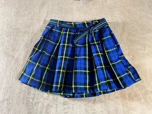 Hot Topic skirt Small Blue Green Plaid Pleated Skater Goth School Girl NEW - Picture 1 of 11