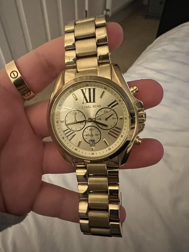Michael Kors Bradshaw 42 mm Orologio da polso da donna color oro acciaio inox