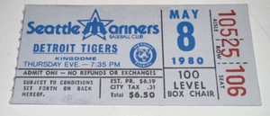 Detroit Tigers MLB Baseball Club Seattle Mariners KINGDOME Ticket Stub 5/8/1980 - Picture 1 of 2