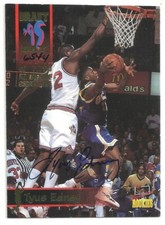 1995 SIGNATURE ROOKIES BASKETBALL - TYUS EDNEY DRAFT DAY AUTO -  #8 - 6544/7750