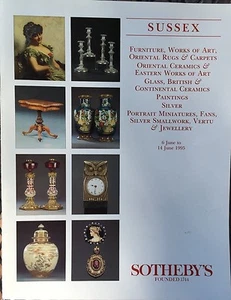 SOTHEBY'S Auction Catalog 6/6/1995 Furn Art Rugs Ceramics Silver Fans Vertu, UK - Picture 1 of 6