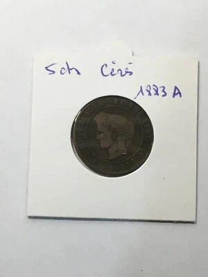 France 5 Centimes Ceres 1883 A (10-1) - Image 1 of 3