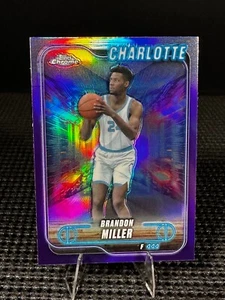 2024-25 Topps cromo Brandon Miller refractor púrpura #61 Charlotte Hornets - Imagen 1 de 2