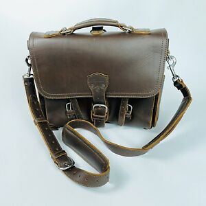 Saddleback Leather Company Large Front Pocket Briefcase (Dark Coffee Brown)