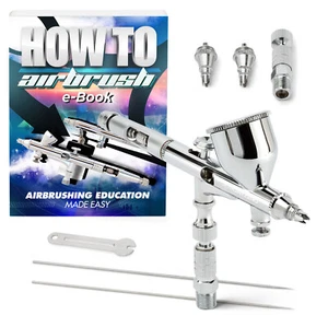 Dual Action Airbrush Kit with 3 Tips and MAC Valve - Picture 1 of 5