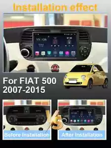 Radio Coche Android Carplay Para Fiat 500 Navegación GPS Reproductor Multimedia 07-2015 - Imagen 1 de 50