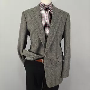 Imperial Hagger Men's Tweed Sport Coat Blazer Two Button Herringbone Wool 44L - Picture 1 of 16