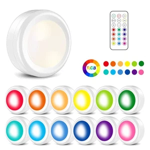 Kit illuminazione armadio telecomando luminoso luce notturna LED wireless 3 pezzi - Foto 1 di 10