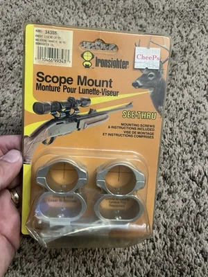 IRONSIGHTER 343SS SEE-THRU SCOPE RINGS KNIGHT LEGEND WOLVERINE HAWKEYE - Image 1 of 4