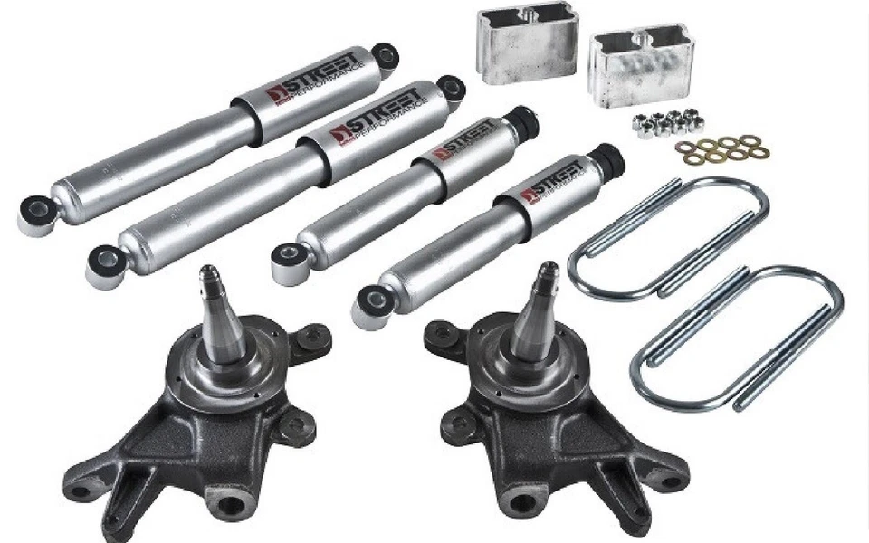 Belltech Aluminum Twin-Tube Lowering Complete Kit for Nissan D21 Pickup 440SP Foto 1 de 4