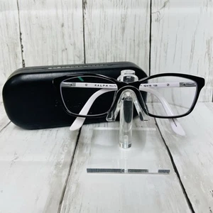 Ralph Lauren Women's Eyeglasses RA7044 1139 Black White 52-16-135 Frames Only - Picture 1 of 15