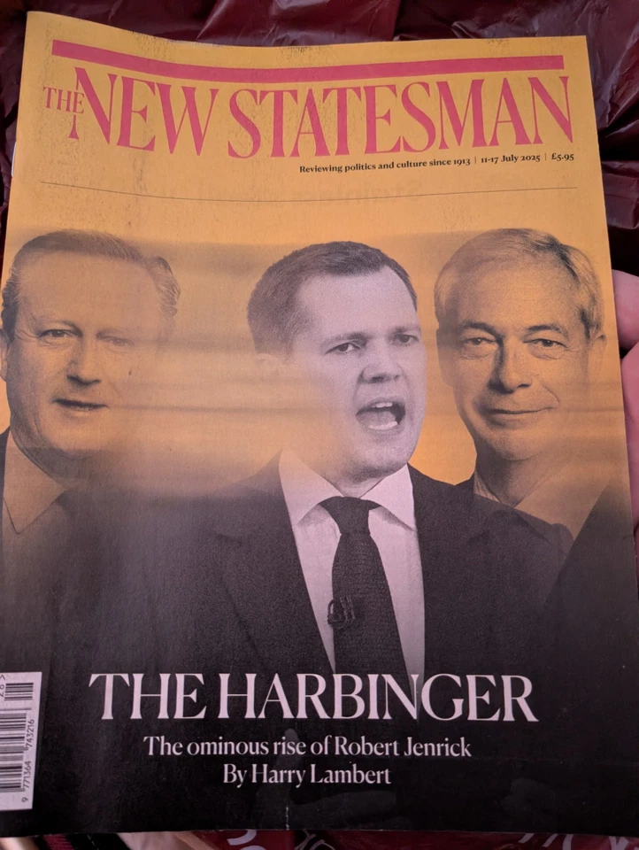 The New Statesman magazine 11th July 2025 The Ominous rise of Robert Jenrick - Image 1 of 1