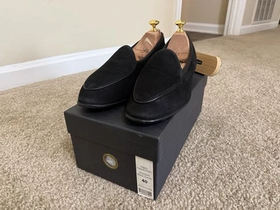 Baudoin & Lange Sagan Classic Plain Obsidian Black Suede 40 - Image 1 of 3