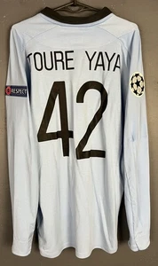 MENS YAYA TOURE FC MANCHESTER CITY 2012/2013 SOCCER FOOTBALL SHIRT JERSEY SIZE L - Picture 1 of 16