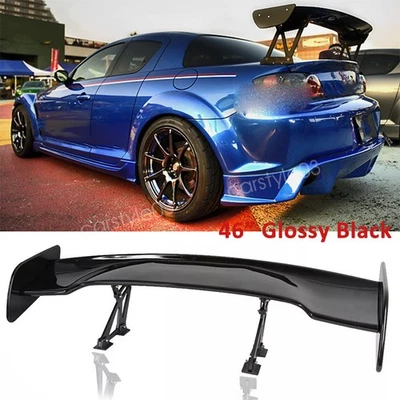 For Mazda RX-8 2004-2011 46" Glossy Black Rear Trunk Spoiler Racing GT Wing - Image 1 of 4