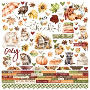 Simple Stories - Simple Vintage Autumn Breeze - Hoja de pegatinas de cartulina 12x12 - Imagen 1 de 1