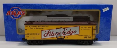 Atlas 6734-1 O Silver Edge Beer 40' Woodside Reefer Car #1001 (3-Rail) EX/Box - Image 1 of 4