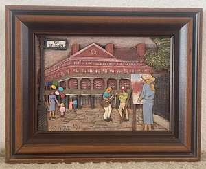 Quadro Woodgraph Dore Skidmore New Orleans scena di strada Pontalbas inferiore 9x7,25 - Foto 1 di 23