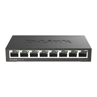 DGS 108 8 Port Gigabit Ethernet Switch Unmanaged, Plug & Play Network Splitte... - Image 1 of 4