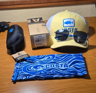 Costa Del Mar Sunglasses ***BUNDLE*** BRAND NEW!! Wader 580P, Hat and Halyard - Image 1 of 4