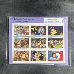 SELLOS POSTALES DE CUENTOS DE HADAS CLÁSICOS DE DISNEY - Blancanieves - Años 80’s - Imagen 1 de 7