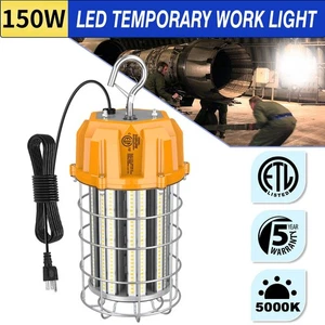 150W LED Temporary Work Light Construction Jobsite Hanging Workshop Lamp Fixture - Picture 1 of 11