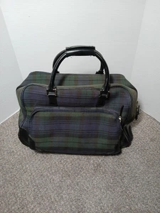 Vintage Ralph Lauren Tartan Rolling Duffle Bag Koffer Handgepäck kariert Gepäck - Bild 1 von 22