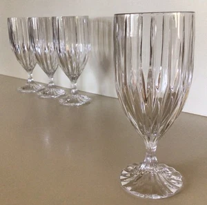 MIKASA ~ Park Lane ~ Four 12 Oz. Crystal Ice Tea Glasses - Picture 1 of 7