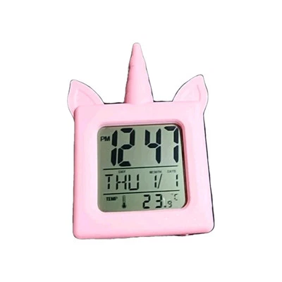 Pottery Barn Kids Pink Digital Alarm Clock Unicorn - Image 1 of 4