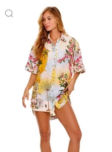 Agua Bendita Women’s Magda Ventura Shirt Cover Up Blouse Size S NWT $180 - Picture 1 of 11