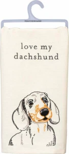 Dachshund Love Embroidered Dish Towel - Picture 1 of 1