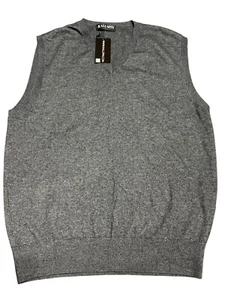 Leichter Pullover Weste Herren Kallspin neu mit Etikett Kaschmir-Wollmischung grau Zopfmuster - Bild 1 von 3