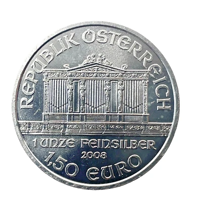 2008 Austria 1.5 Euro Vienna Philharmonic 1st Year Issue Unc. KM# 3159 - Image 1 of 4