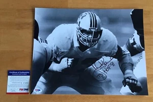 Foto autógrafa firmada por John Hannah New England Patriots HOFer 11x14 #3 certificado de autenticidad PSA - Imagen 1 de 3
