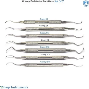 Periodontal Dental Gracey Curettes SubGingival Root Planing Scaling Perio Scaler - Bild 1 von 10
