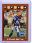 Donald Driver 2008 Topps Chrome Pro Bowl Copper Refractor 185/425 Packers