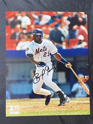 Foto 8x10 firmada autografiada por Bernard Gilkey de los Mets de Nueva York Foto 1 de 3