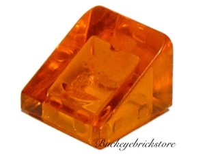 NUEVO Lego 30 1x1 X 2/3 TRANS-NARANJA - 5 PENDIENTES - NUEVO - Imagen 1 de 1