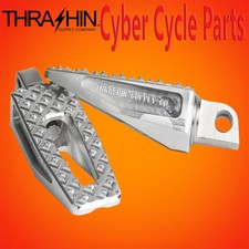 THRASHIN SUPPLY P-54 SLIM FOOTPEGS FRONT Raw Aluminum 2018 Harley Softail