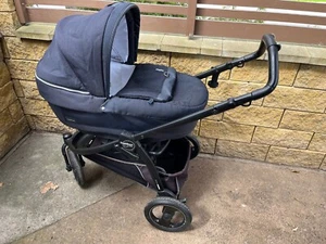 Peg perego Baby Infant STROLLER navetta elite Blue Used Bassinet - Picture 1 of 20