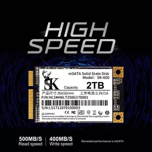 NEW 2TB MSATA SATA III 6Gb/s Internal Solid State Drive SSD For Notebook Laptop - Picture 1 of 5