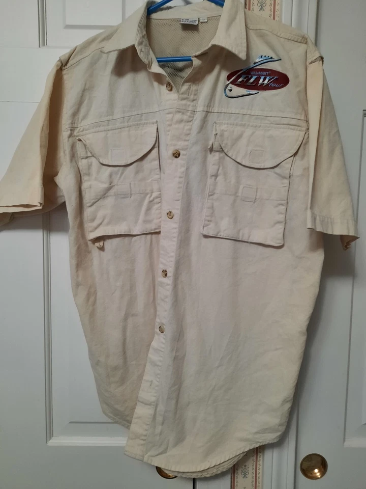 Fly Fishing Shirt Tournament  Walmart FLW Tour Vented Short Sleeved Button Up - Image 1 of 4